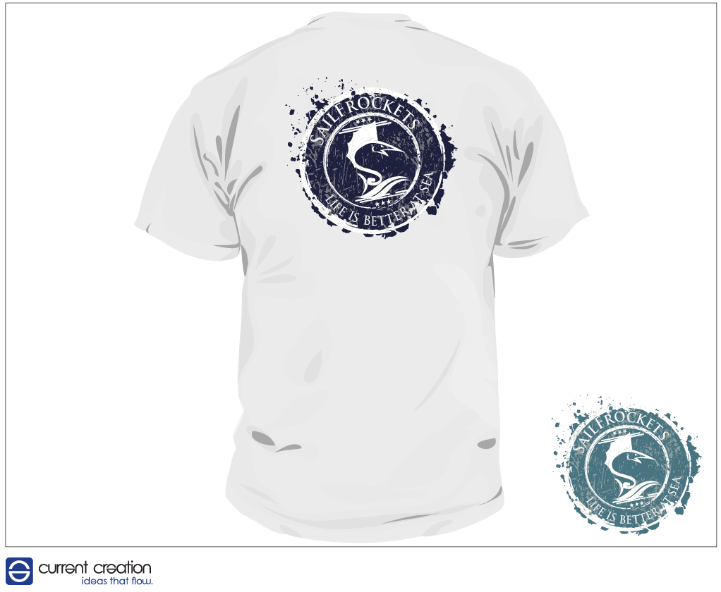T-shirt Design by Current Creation for Sail Frockets | Design #1538591