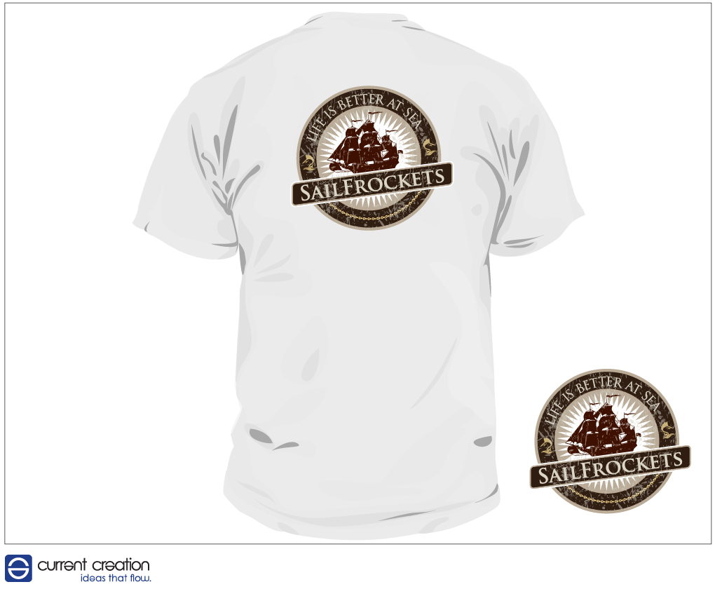 T-shirt Design by Current Creation for Sail Frockets | Design #1538594