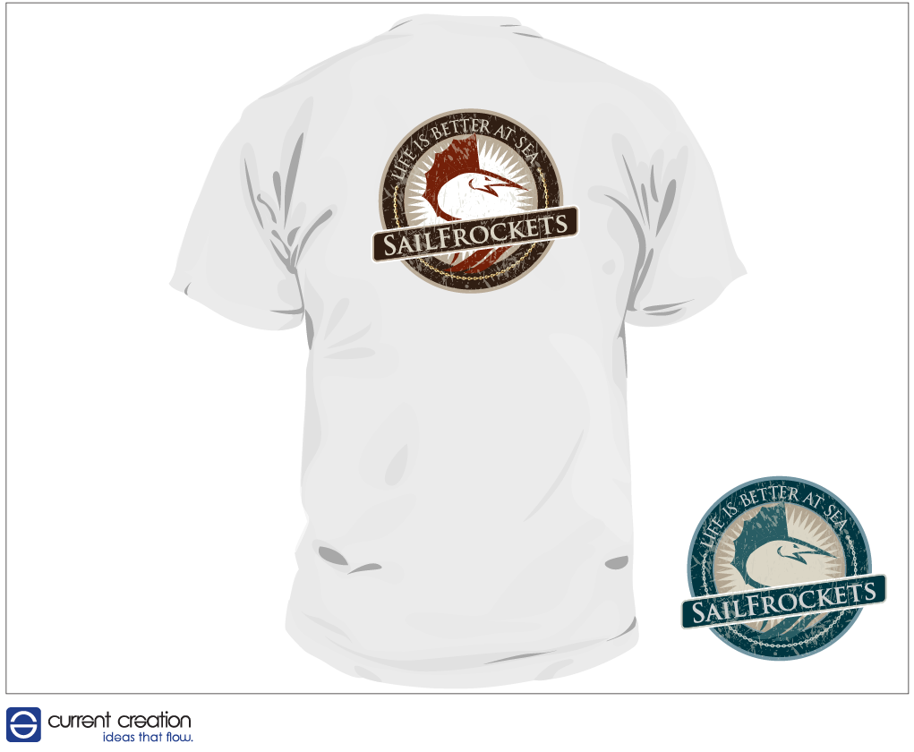 T-shirt Design by Current Creation for Sail Frockets | Design #1538596