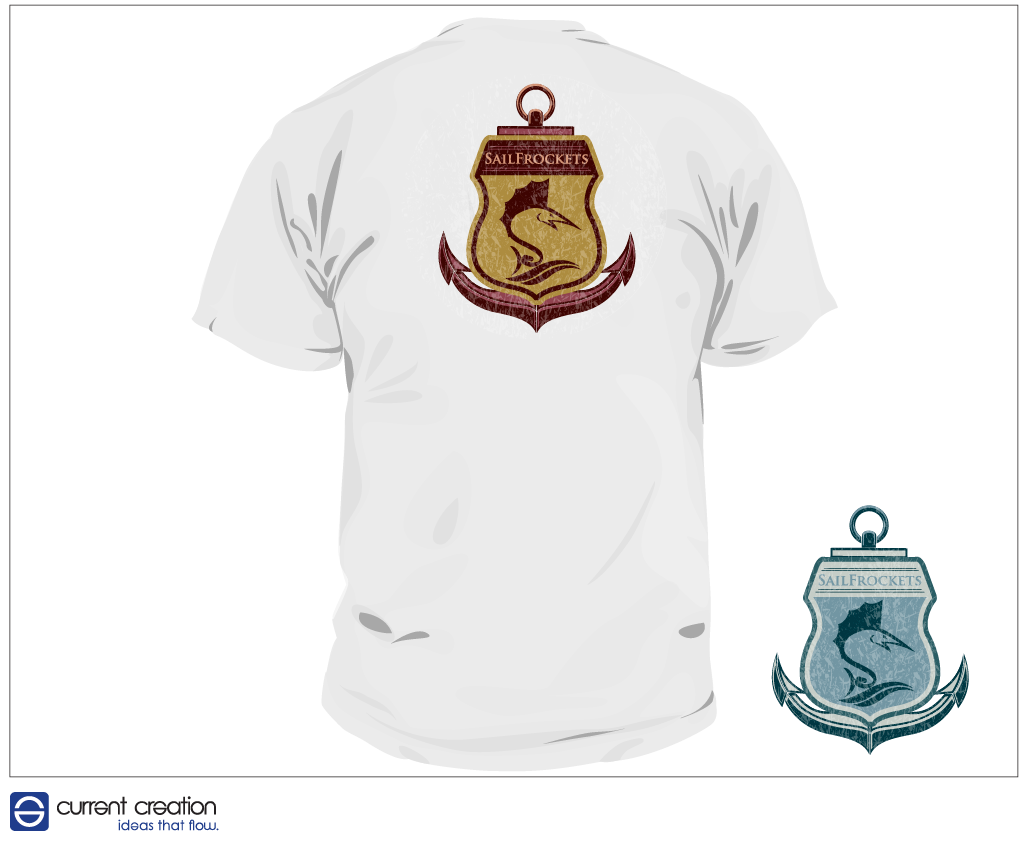 T-shirt Design by Current Creation for Sail Frockets | Design #1538655