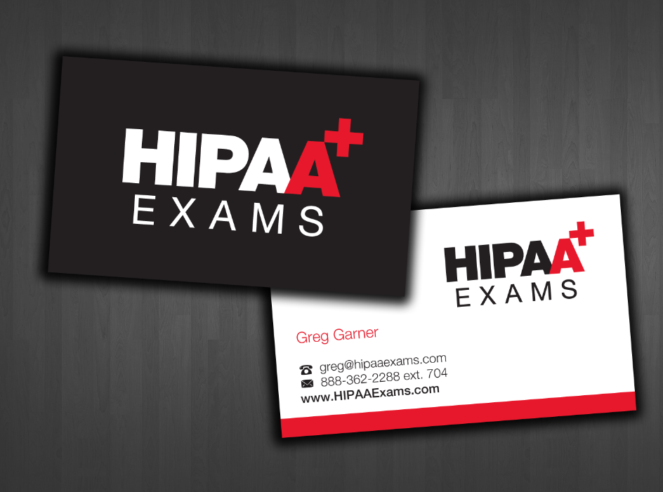 Business Card Design by Hammer Graphics for HIPAA Exams | Design #1526435