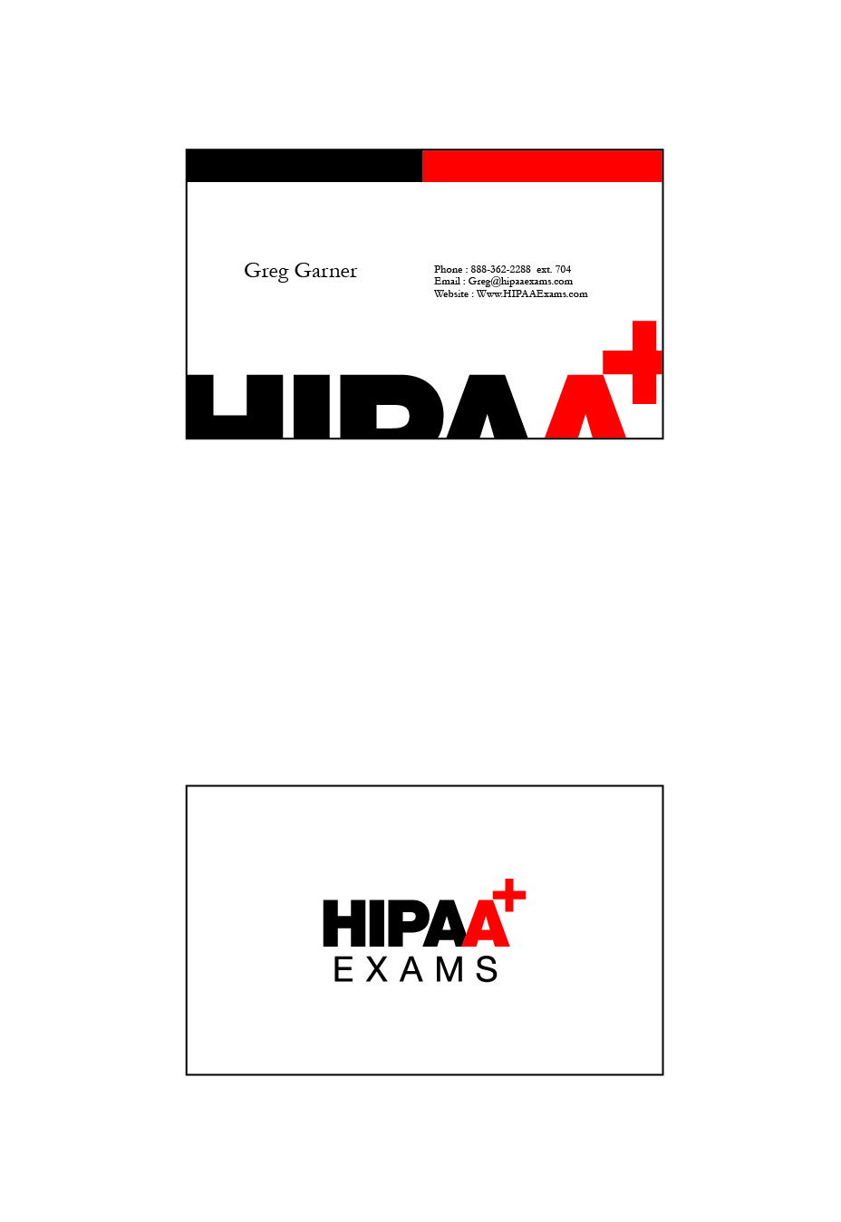 Diseño de Tarjeta de Presentación por Mochila para HIPAA Exams | Diseño #1524736