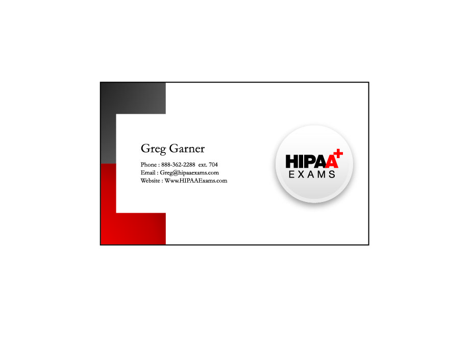 Design de Carte de Visite par Mochila pour HIPAA Exams | Design #1524872