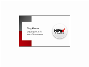 Design de Carte de Visite par Mochila pour HIPAA Exams | Design : #1524872