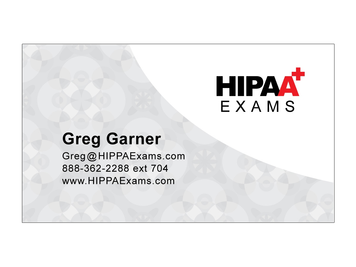Design de Carte de Visite par PortlandGraphicDesign pour HIPAA Exams | Design #1530124