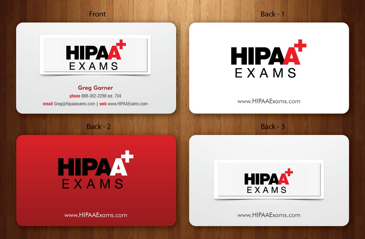 Business Card Design by Sbss for HIPAA Exams | Design #1535223