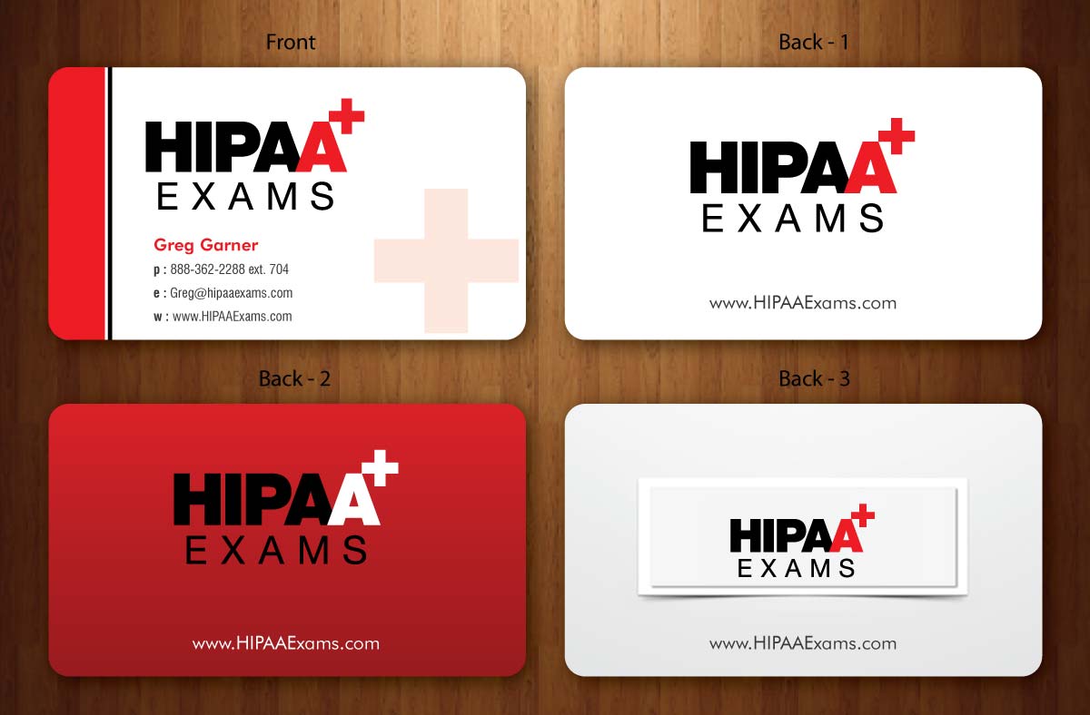 Business Card Design by Sbss for HIPAA Exams | Design #1535234