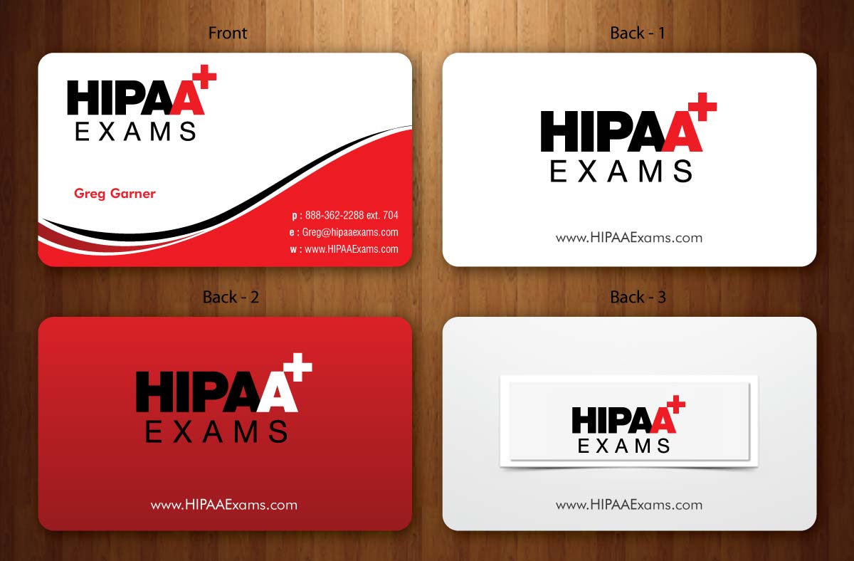 Business Card Design by Sbss for HIPAA Exams | Design #1535246