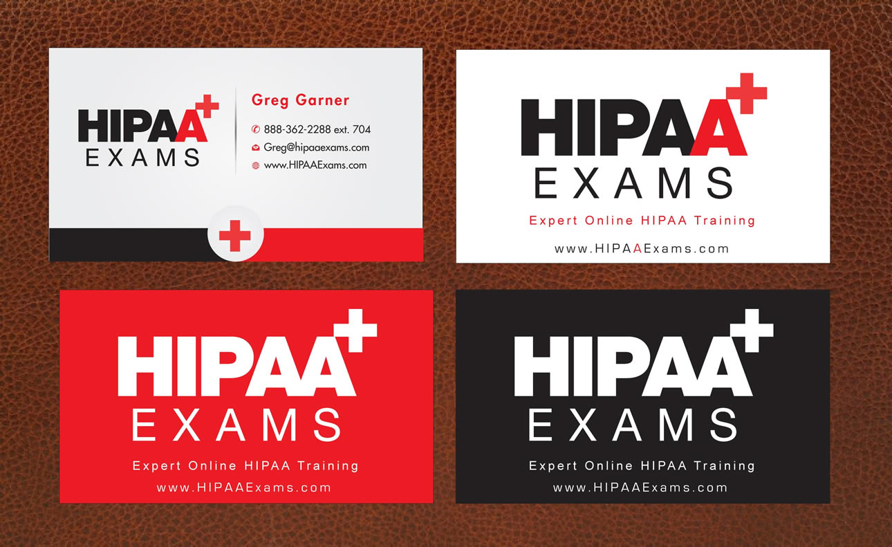 Business Card Design by Sbss for HIPAA Exams | Design #1535266