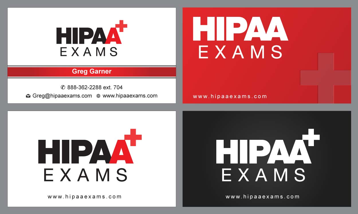 Business Card Design by Sbss for HIPAA Exams | Design #1535528