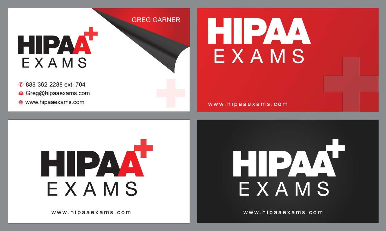 Business Card Design by Sbss for HIPAA Exams | Design #1535531