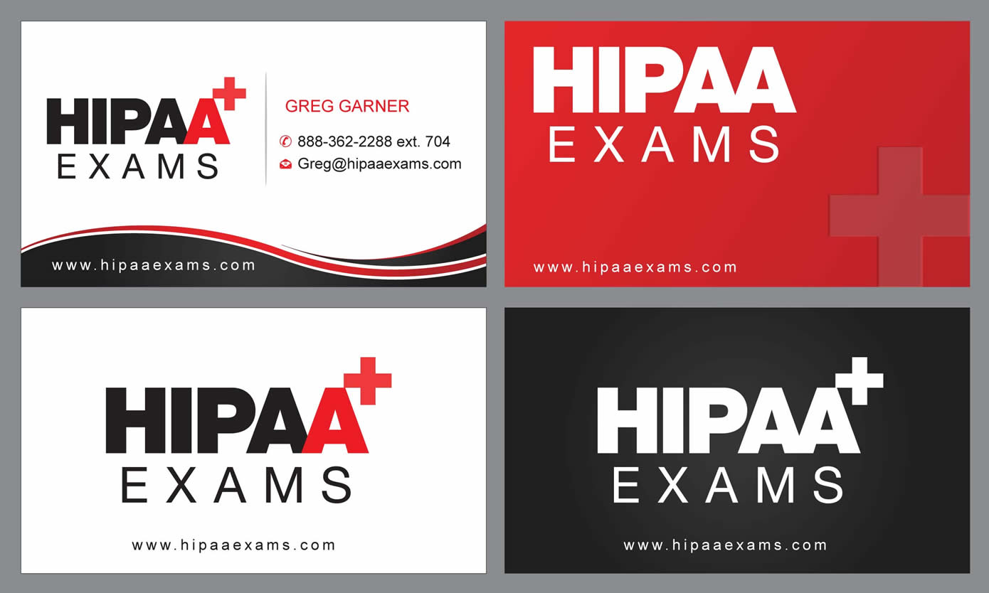 Business Card Design by Sbss for HIPAA Exams | Design #1535535