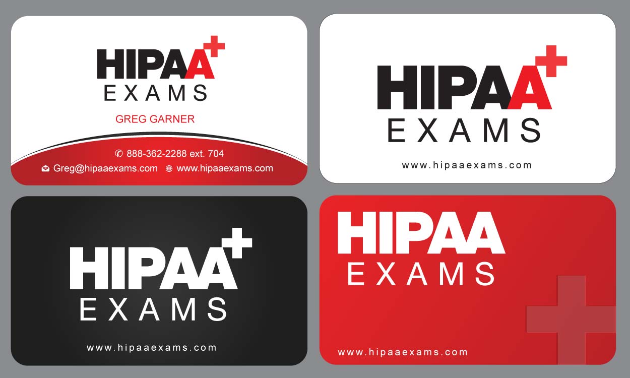 Business Card Design by Sbss for HIPAA Exams | Design #1535538