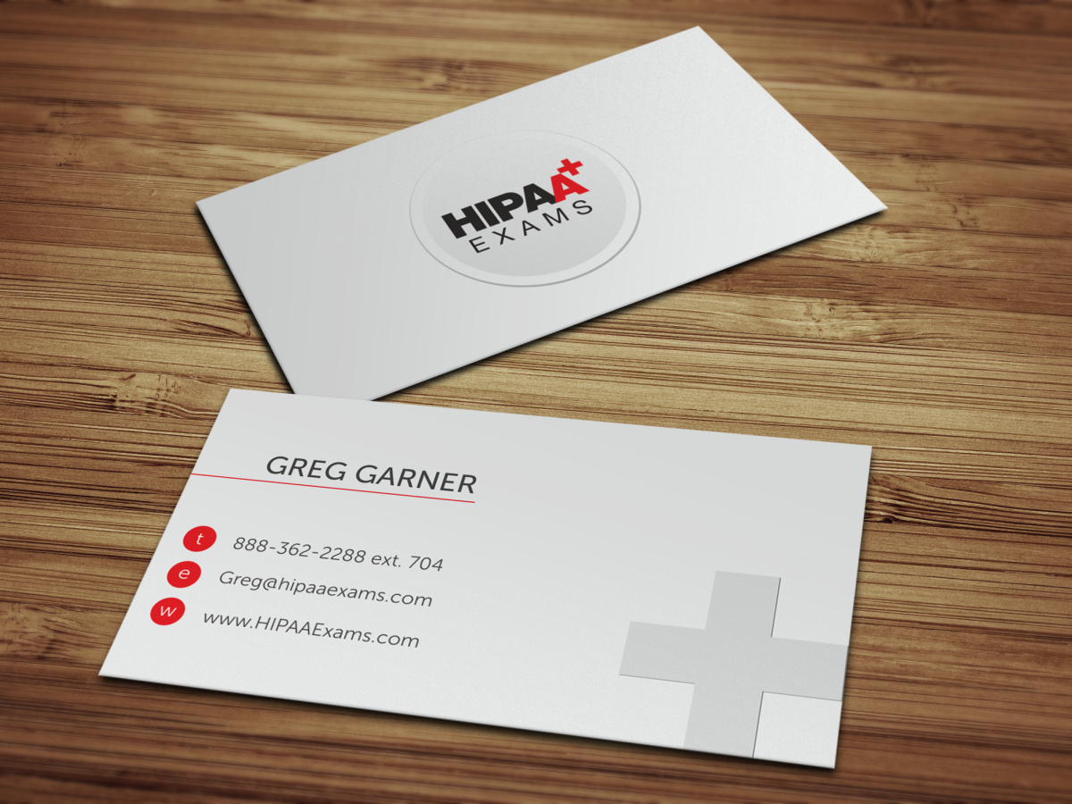 Business Card Design by HYPdesign for HIPAA Exams | Design #1525488
