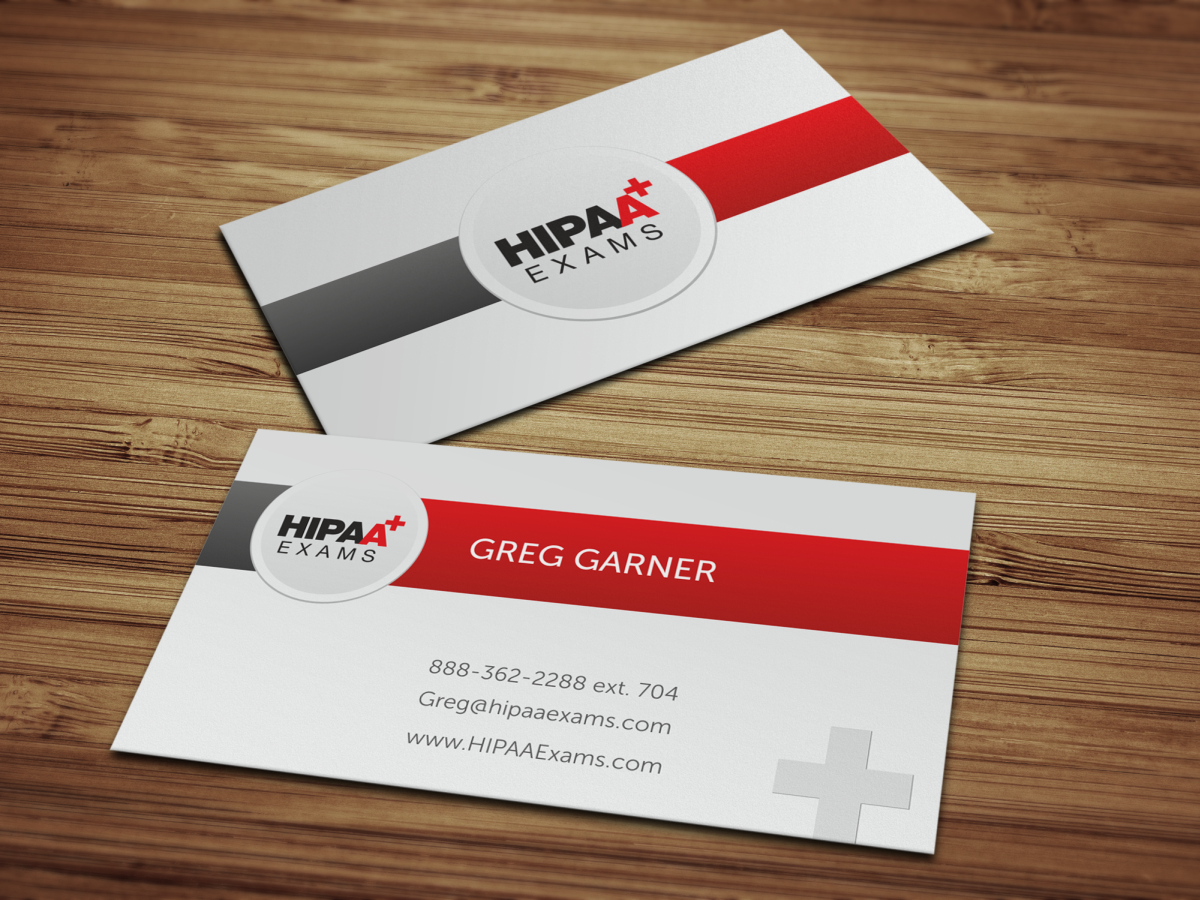 Business Card Design by HYPdesign for HIPAA Exams | Design: #1536565