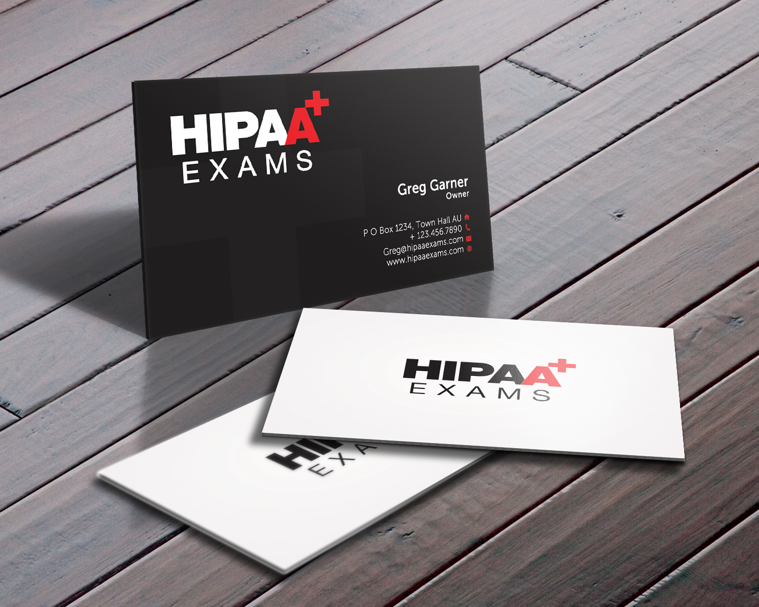 Diseño de Tarjeta de Presentación por Sarah Mathews para HIPAA Exams | Diseño #1536094