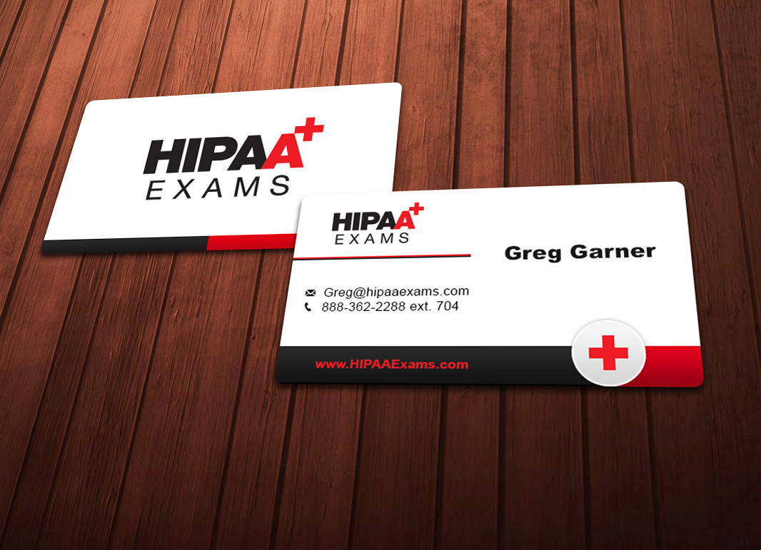 Business Card Design by Chere for HIPAA Exams | Design #1529432