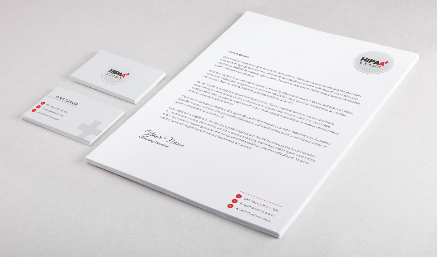 Stationery Design by HYPdesign for HIPAA Exams | Design #1533968