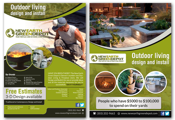 modern personable construction flyer design for newearthgreendepot