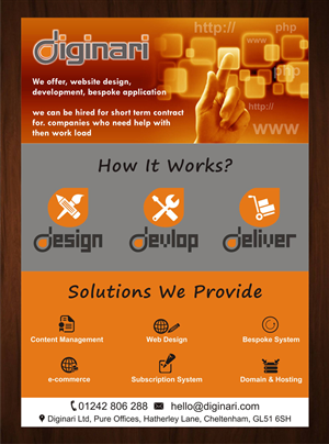 Flyer Design by harmi_199 for Diginari Ltd | Design: #5542038