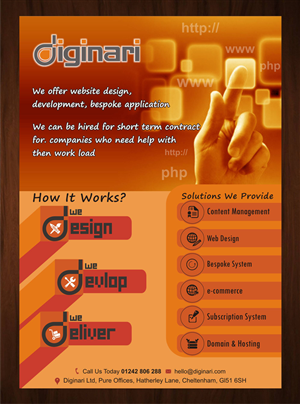 Flyer Design by harmi_199 for Diginari Ltd | Design: #5542057