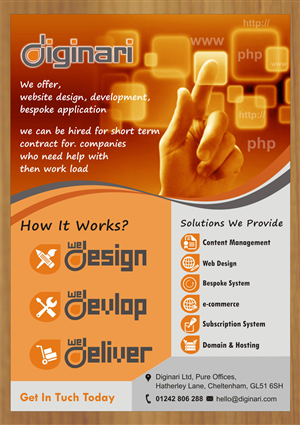 Flyer Design by harmi_199 for Diginari Ltd | Design: #5546978