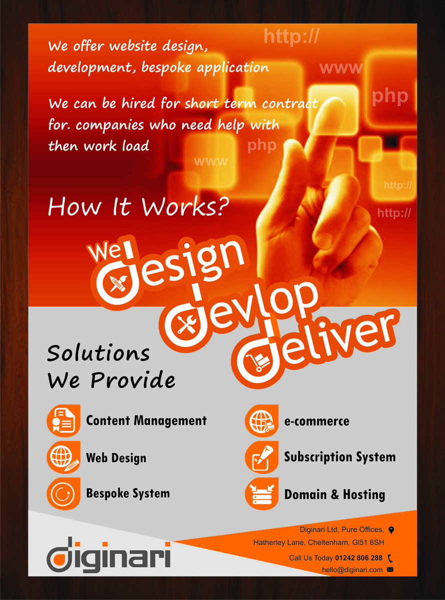 Flyer Design by HarmiDesigning for Diginari Ltd | Design #5547003