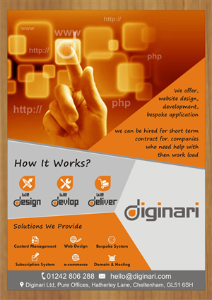 Flyer Design by harmi_199 for Diginari Ltd | Design: #5547077