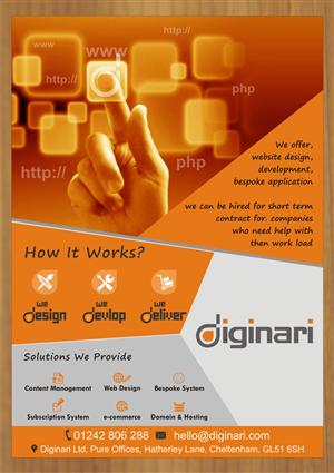 Flyer Design by harmi_199 for Diginari Ltd | Design: #5547123