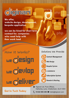Flyer Design by harmi_199 for Diginari Ltd | Design: #5547164