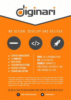 Flyer-Design von DZGNZR für Diginari Ltd | Design #5577027