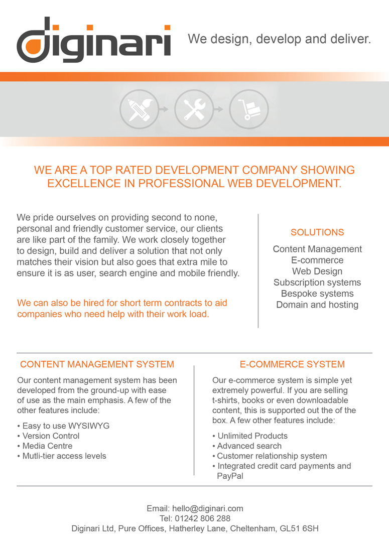 Flyer Design by amv for Diginari Ltd | Design #5564271