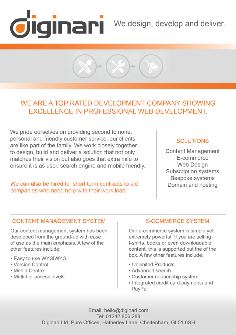 Flyer Design by amv for Diginari Ltd | Design #5564302