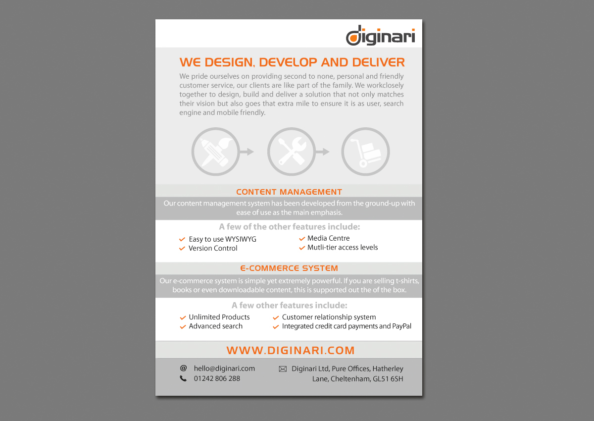 Flyer Design by Elen_ka for Diginari Ltd | Design #5597945