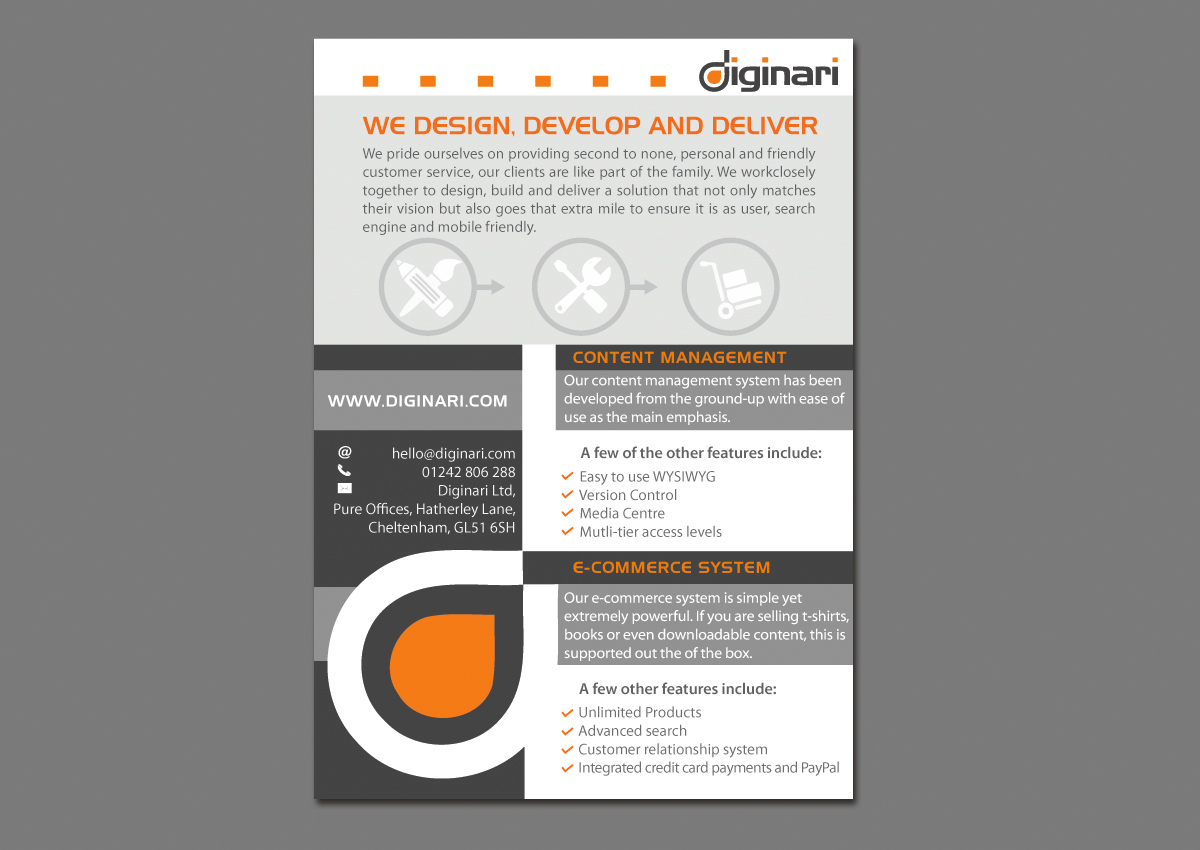 Flyer Design by Elen_ka for Diginari Ltd | Design #5600865