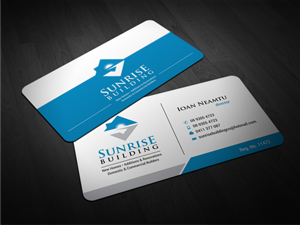 Sunrise building company Business card design | Diseño de Tarjeta de Presentación por Atvento Graphics