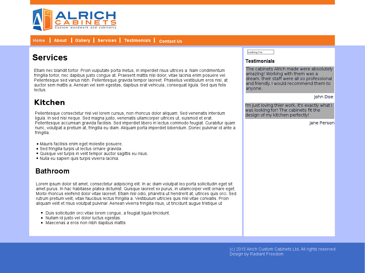 Web-Design von Radiant Freedom für dieses Projekt | Design #5614353