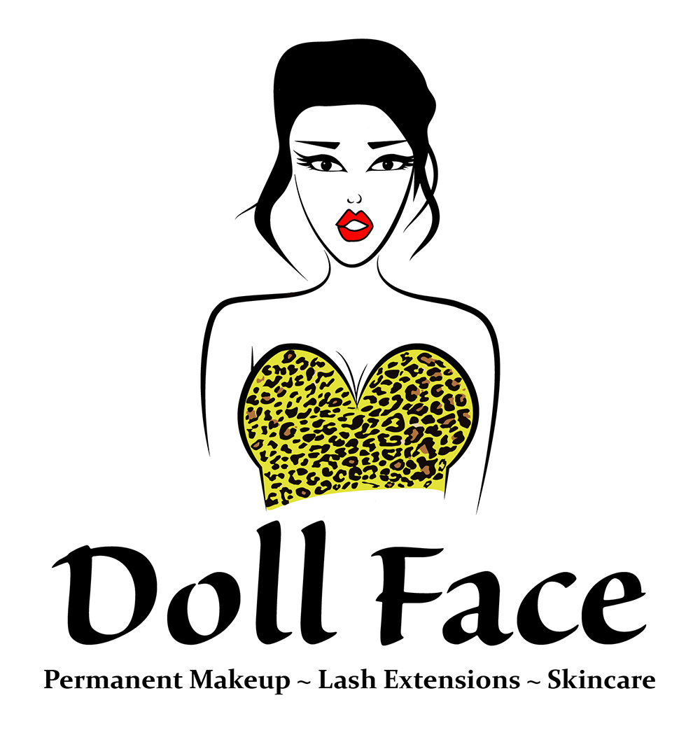 Vector Design by Jonny Hemsley, Frosty Motion for DollFace microblading, permanent makeup, lashes, and skincare. | Design #5556037