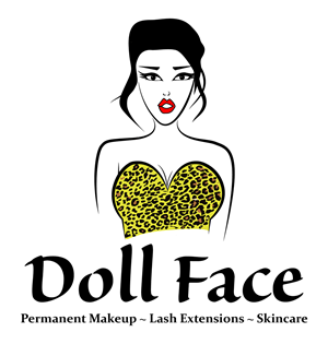Vector Design by Jonny Hemsley, Frosty Motion for DollFace microblading, permanent makeup, lashes, and skincare. | Design: #5556037