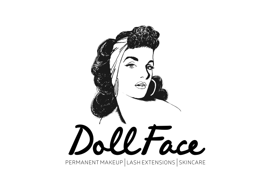 Design Vectoriel par Fabio Piscicelli pour DollFace microblading, permanent makeup, lashes, and skincare. | Design #5566094