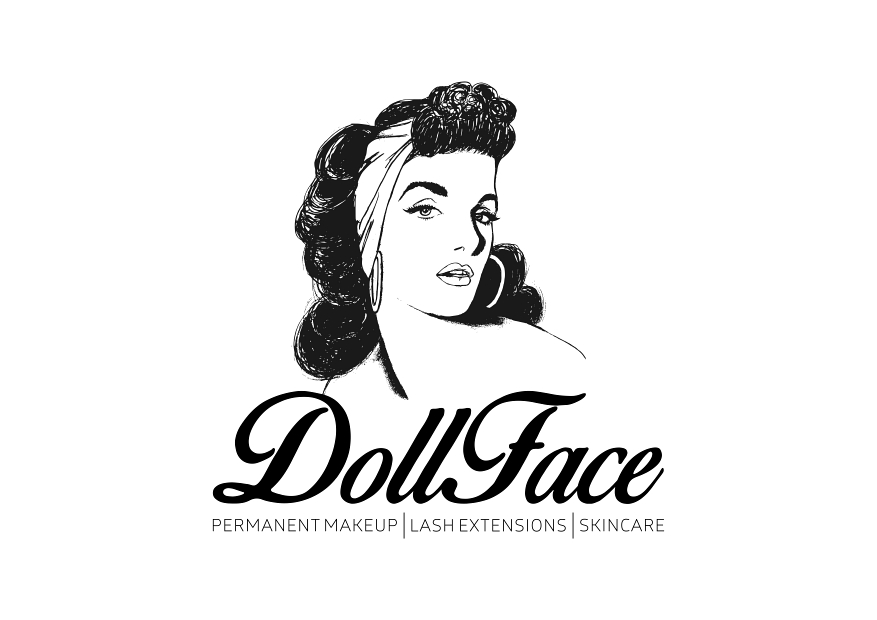 Vector Design by Fabio Piscicelli for DollFace microblading, permanent makeup, lashes, and skincare. | Design #5566097