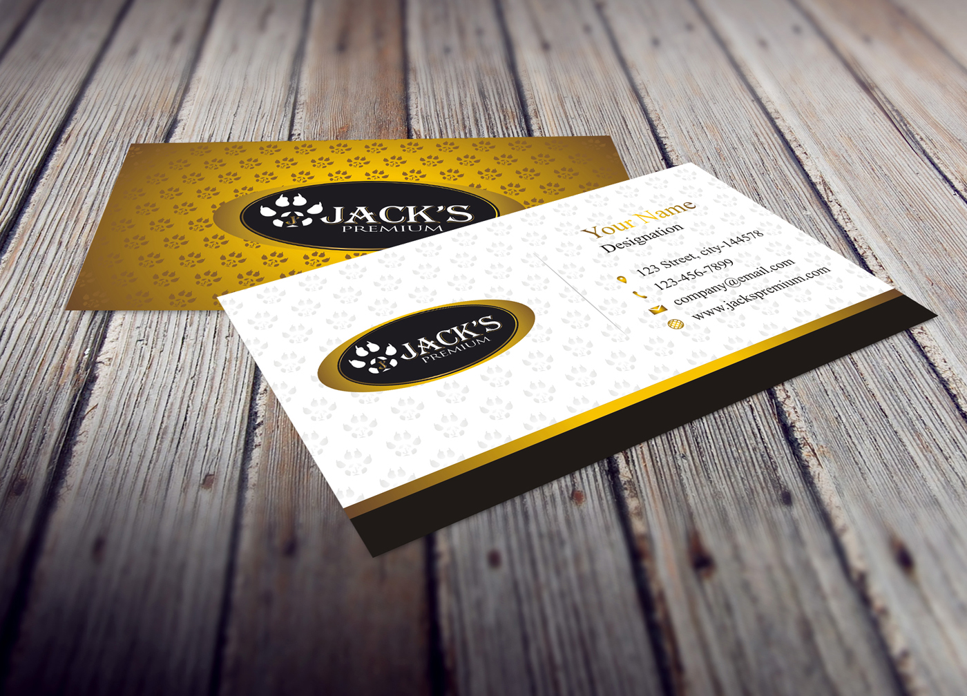 Design de Carte de Visite par Lovepreet Graphic Designer pour Jack''s Premium | Design #5555425
