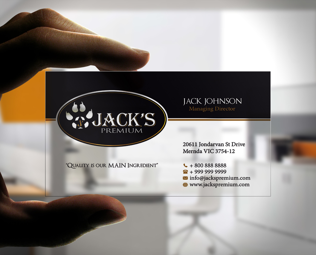 Business Card Design by Stylez Designz for Jack''s Premium | Design #5607619