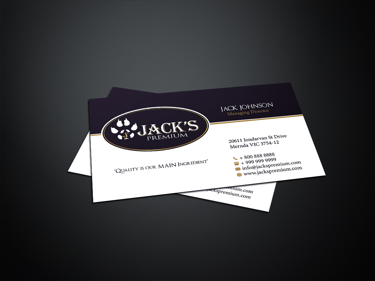 Design de Carte de Visite par Stylez Designz pour Jack''s Premium | Design #5607626