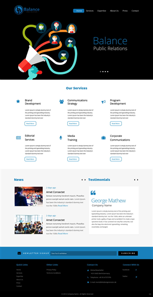 Web Design by pb for My Own Company | Design: #5551413