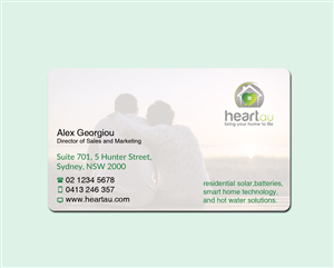 Business Card Design by nuhanenterpriseIT for Heartau | Design #5552900
