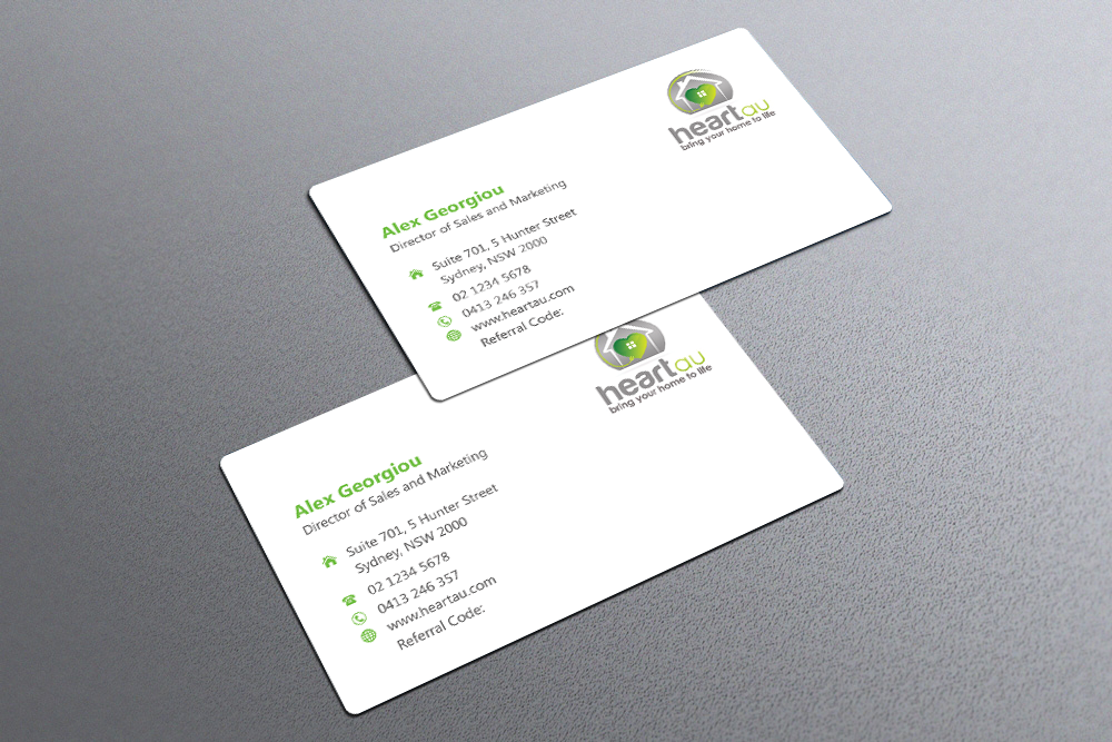 Diseño de Tarjeta de Presentación por shaikhdesign para Heartau | Diseño #5552395