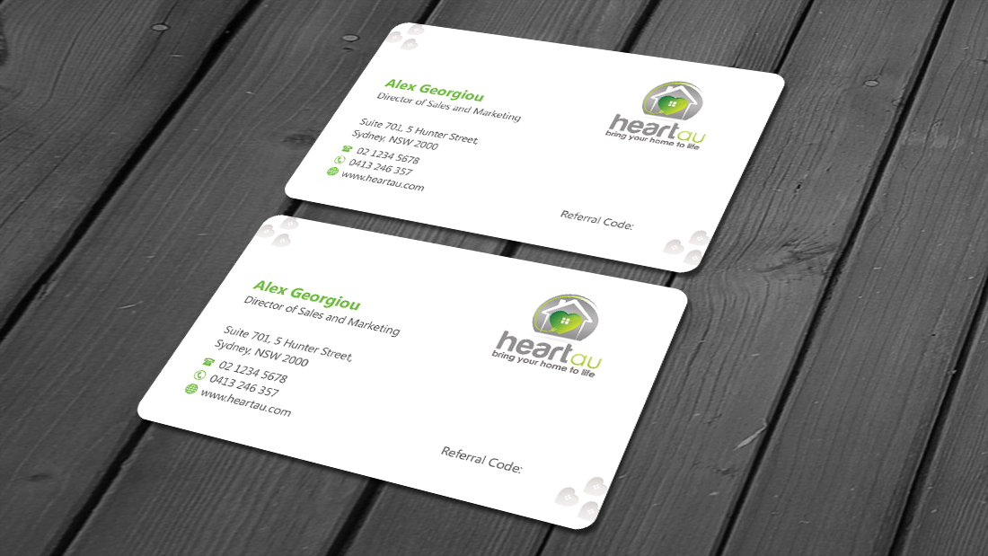 Business Card Design by shaikhdesign for Heartau | Design #5552839