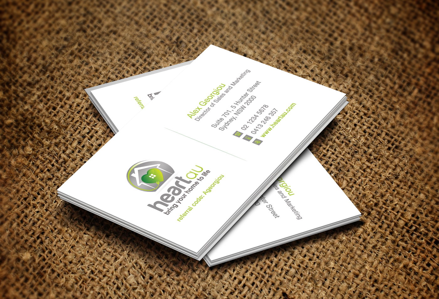 Business Card Design by Lanka Ama for Heartau | Design #5557078