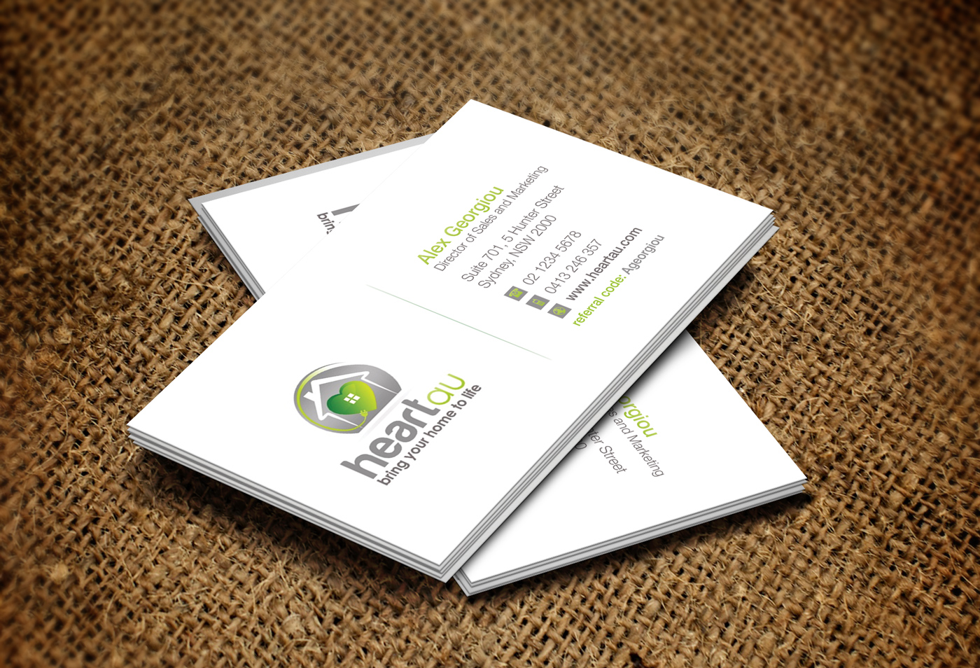 Design de Carte de Visite par Lanka Ama pour Heartau | Design #5557081